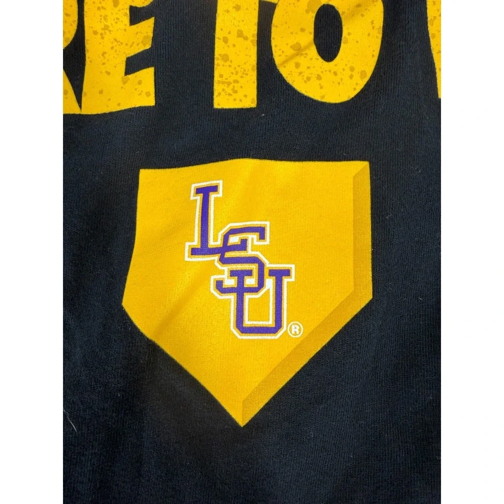 LSU Tigers‎ Baseball Nike Dri-Fit  CWS Here To Win Lightweight Hooded Shirt SZ M